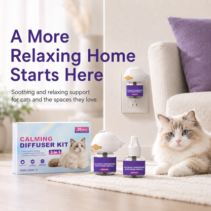 Mirivzlle’s dual-pheromone diffuser helps create a calmer, safer-feeling home for cats struggling with urine marking, fighting, scratching and hiding.