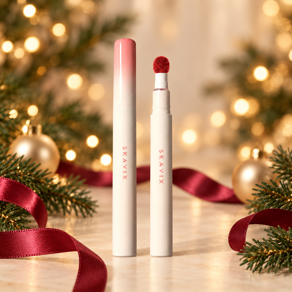 Skavix lip cream Christmas styling